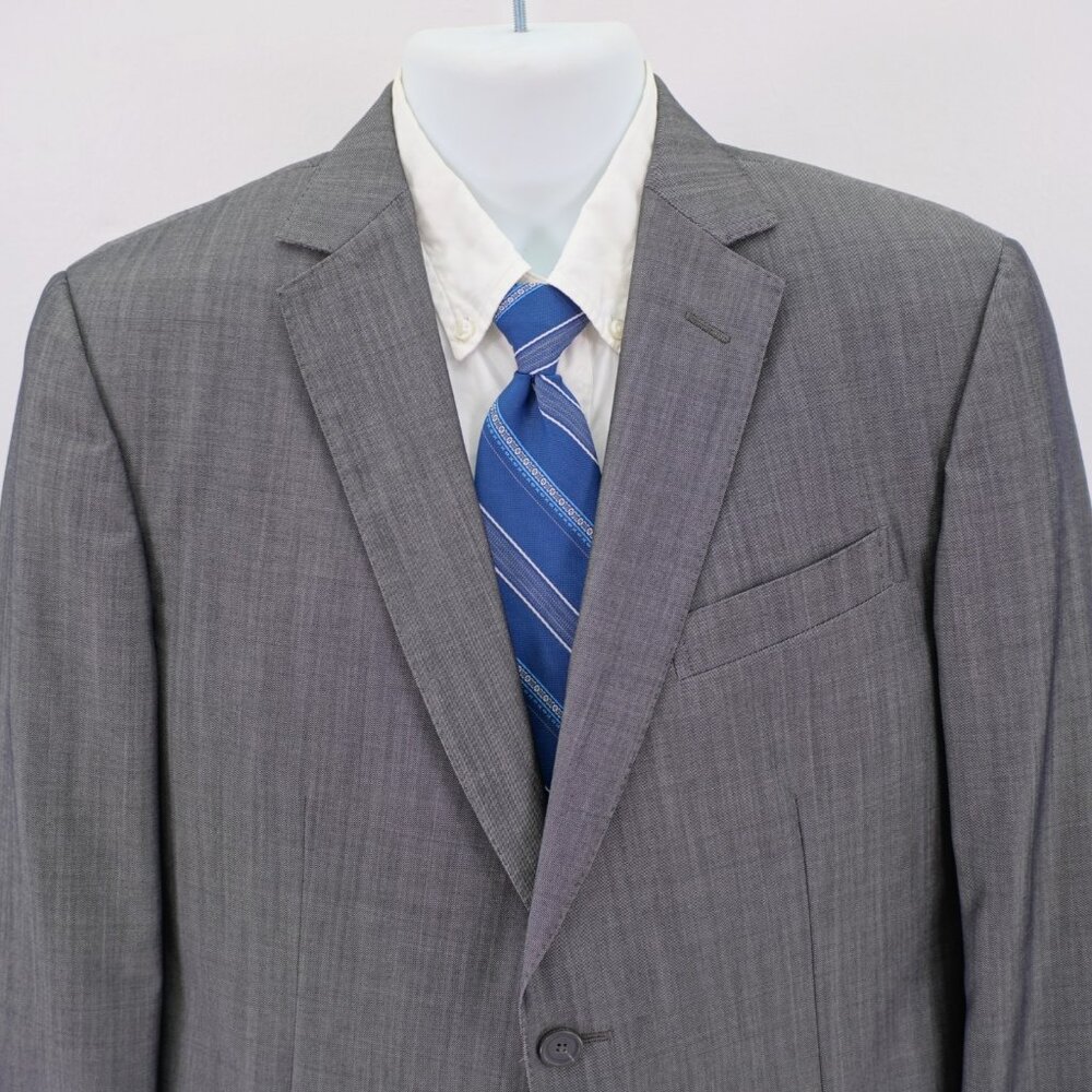 Ermenegildo Z Zegna Wool Mohair Gray Birdseye 2 Button Blazer 38S / Tagged 40R